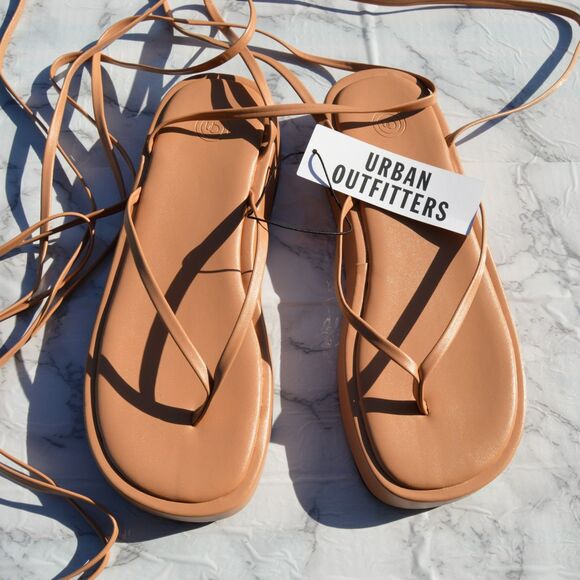Urban Outfitters Platform Thong Wrap Sandals Size 9M - Picture 4 of 10